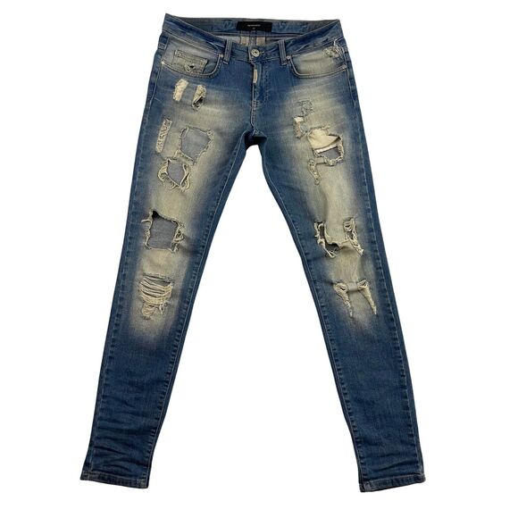 Represent Denim - Represent Jeans Womens Size 10 Blue Destroyed Medium Wash Denim 30x32